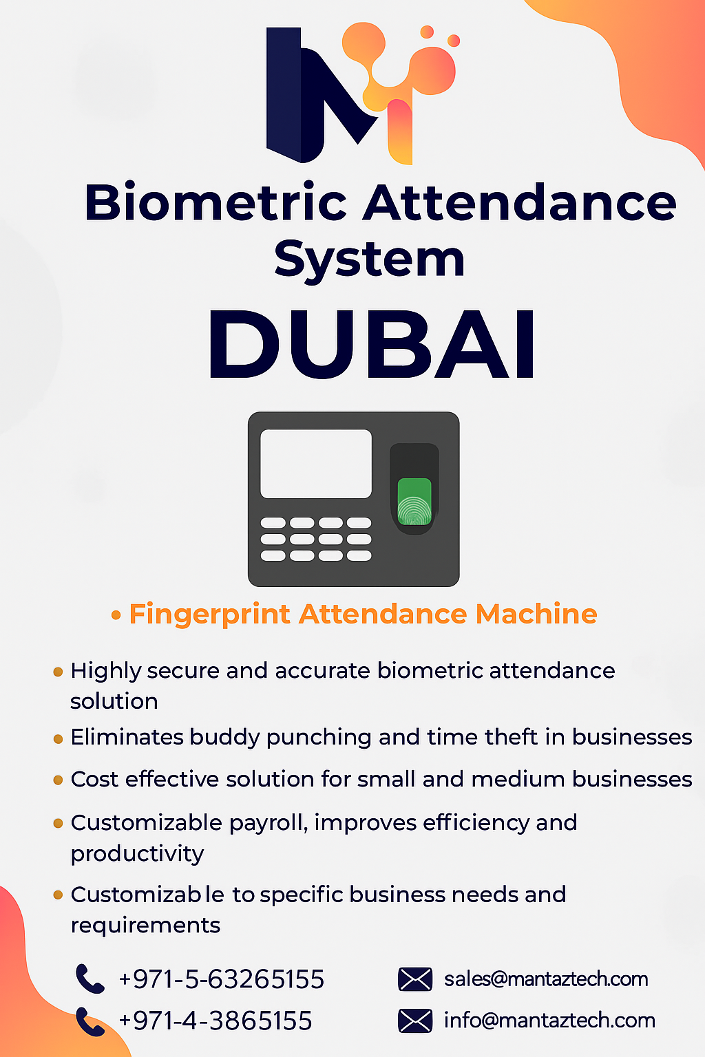 Biometric attendance system Dubai