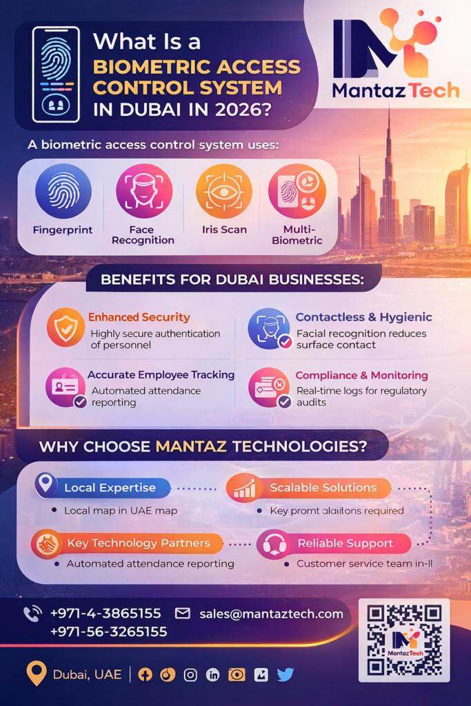 Biometric access control system in Dubai